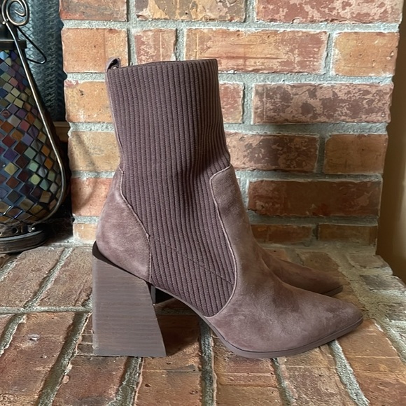 Steve Madden Women's Tackle Ankle Boots in Taupe Suede - Picture 2 of 8